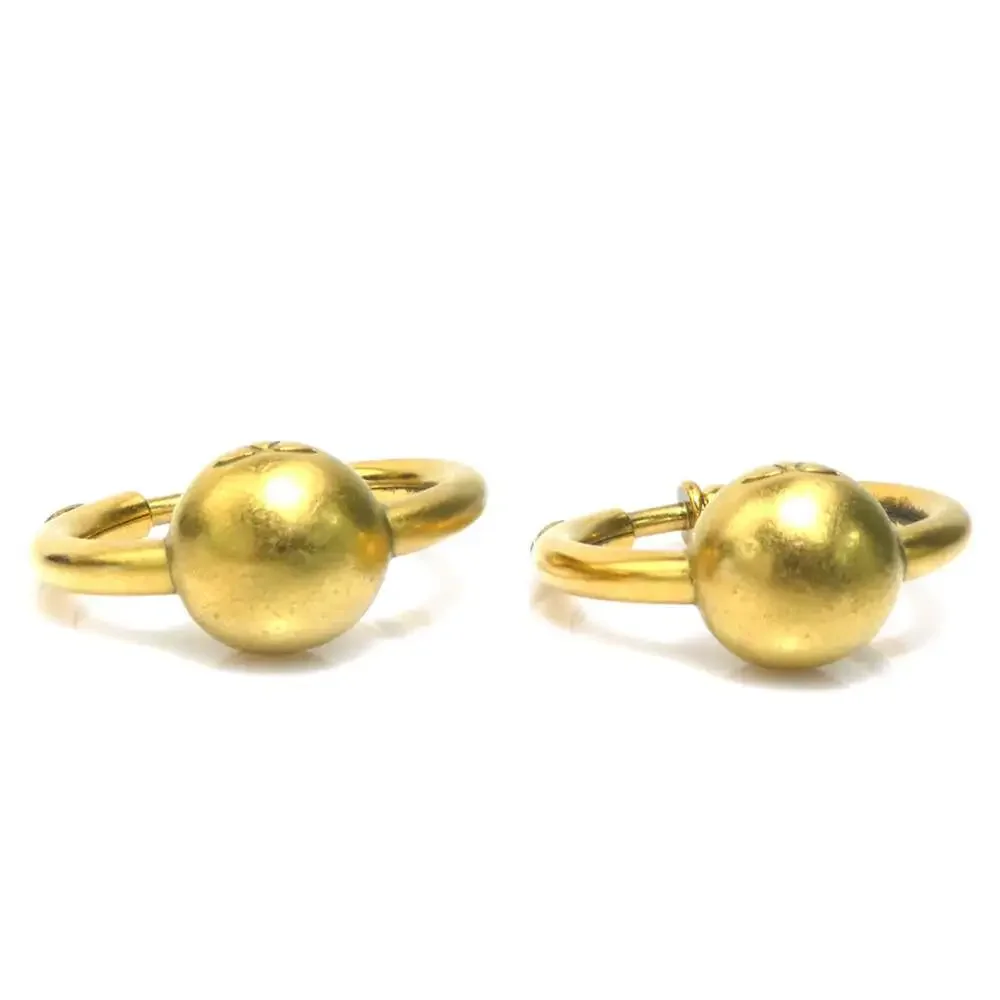Chanel Cc Logo Clip-On Earrings Gold- #266444C77B